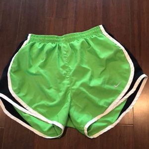 Green Nike shorts